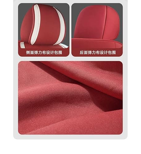 Cute Cartoon Rabbit Car Seat Covers (Cartoon Wine Red) thumbnail 4