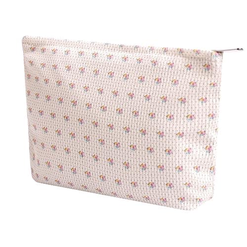 Cosmetic Bags for Women - Corduroy Cosmetic Bag Aesthetic Women Handbags Purses Smile Dots Makeup Organizer Storage Makeup Bag Girls Case Bags (Flowers-Apis) - Image 1