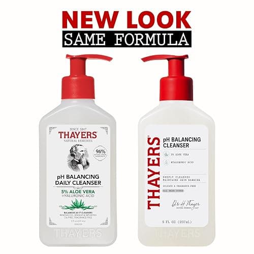 THAYERS pH Balancing Daily Cleanser, Face Wash with Aloe Vera, Gentle and Hydrating Skin Care for Dry, Oily, or Acne Prone Skin, 8 FL Oz. thumbnail 2