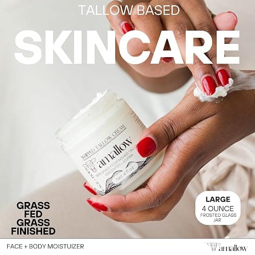 Amallow 100% Grass Fed Beef Tallow for Skin Care - Face + Body - Whipped Moisturizer for Sensitive Skin - Natural Lotion, 4 FL. oz. (Unscented + Jojoba Oil) thumbnail 2