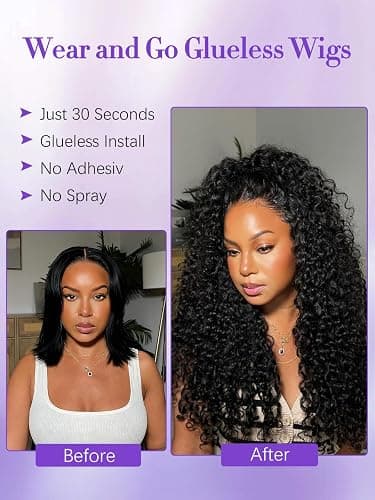 Legendhair Burmese Curly Half Wig Human Hair 18 Inch 180% Density Wear and Go Glueless Wig with Drawstring Spiral Curly Ends 3 in 1 Flip Over Headband Wig Beginner Friendly for Black Women thumbnail 2