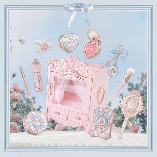 Flower Knows Bunny Garden All-In Gift Set, 40-Piece Collectible Display Box | Wardrobe-Style Full-Face Kit with Lip Cream, Blush, Eye Palette, Cushion Foundation N02, Gel Eyeliner, Brushes & Mirrors thumbnail 5