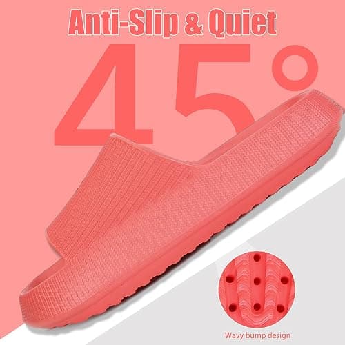 rosyclo Cloud Slippers for Women and Men, Pillow House Slippers Shower Shoes Indoor Slides Bathroom Sandals, Ultimate Comfort, Lightweight, Thick Sole, Non-Slip, Easy to Clean | Pillow House Slippers, Shower Shoes, Indoor Slides, Bathroom Sandals, Thick Sole thumbnail 4