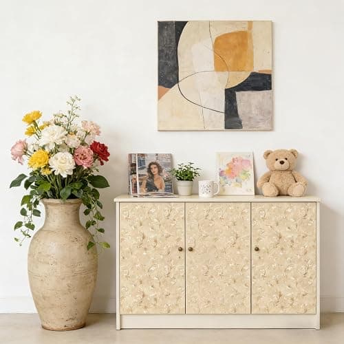 Vintage Floral Peel and Stick Wallpaper for Bedroom-French Textured Damask Removable Self-Adhesive Contact Paper 17.7in x 118in Renter Friendly Classic Non-Woven for Living Room (Light Brown) thumbnail 6