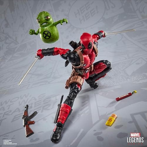 Marvel Legends Maximum Series Deadpool, Deluxe Deadpool Comics Collectible 6-Inch Action Figure with 24 Accessories Including X-Force’s Doop thumbnail 9