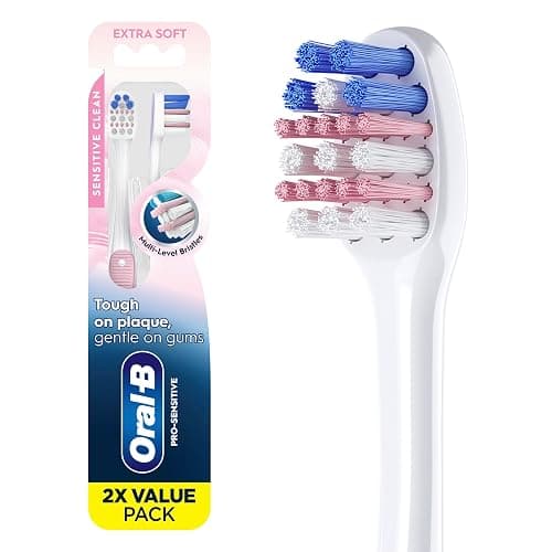 Oral-B Gum Care Sensitive toothbrushes, 2 Count tootbrush Extra Soft, Gentle on Teeth, Gentle on Gums, Extra Soft Tooth Brush, Compact Toothbrush - Image 1