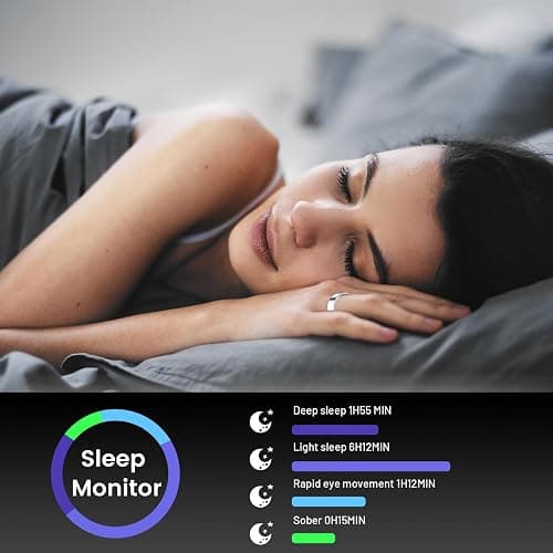 Mirlray Smart Ring for Women & Men, Smart Ring Health Tracker, Blood Oxygen & Heart Rate Monitor, Long Lasting Battery Sleep Ring, Waterproof Fitness Ring (Rose Gold, 7) thumbnail 4