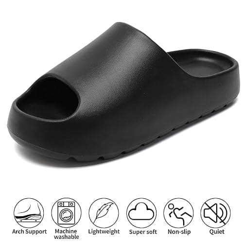 Jaeynow Cloud Slides for Women,Unisex EVA Soft Recovery Slides,Thick Sole Open Toe Mens Pillow Slides Shower Shoes Outdoor&Indoor House Slippers thumbnail 4
