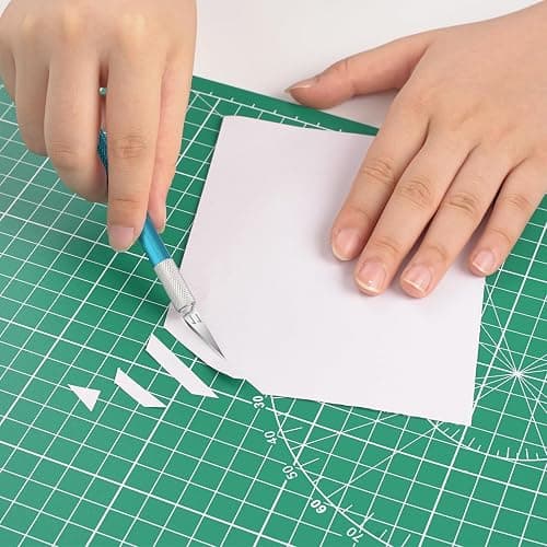 DIYSELF Cutting Mat - 8in6in, A5 Size, Double-Sided, Self-Healing Mat for Crafts, Sewing, Quilting & More - 8"L x 6"W - Green thumbnail 2
