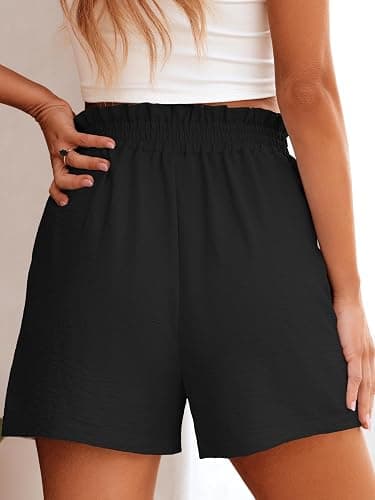 ANRABESS Shorts for Women Summer Casual Elastic High Waisted Wide Leg Cute Dressy Beach Shorts 2026 Vacation Beach Clothes thumbnail 4