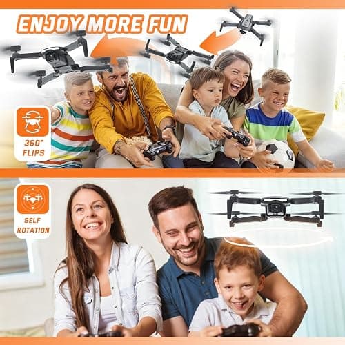 Drone with Camera for Kids Adults, Mini Foldable FPV Drones Remote Control Helicopter, RC Quadcopter with 1080P Live Video Camera, Gestures Selfie, One Key Start,2 Batteries, Toys/Gifts for Boys Girls thumbnail 5
