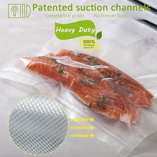 POTANE 6 Pack 11"x20'(3Rolls) and 8"x20' (3Rolls)Thickened Vacuum Sealer Bags , Smell-Proof, Puncture Prevention, Heavy duty for POTANE, Food Saver, Great for Vacuum storage,Meal Prep or Sous Vide thumbnail 3