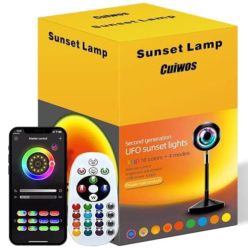 Sunset Lamp Projection - 16 Colour | Sunset Light with 24Keys Remote Multicolour - USB Port-Colour Changing & Fade Mode - 【𝐔𝐩𝐠𝐫𝐚𝐝𝐞𝐝】 App Control thumbnail 8