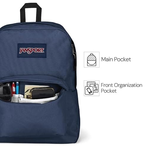 JanSport SuperBreak One Backpack - Durable, Lightweight Bookbag with 1 Main Compartment, Front Utility Pocket with Built-in Organizer - Premium Backpack, Bad Bows thumbnail 5