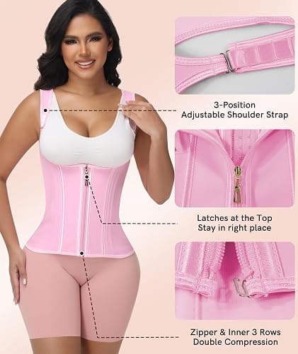 SHAPEBUS Waist Trainer for Women Lower Belly Fat Corset Shapewear Tummy Control Faja Body Shaper Waist Cincher thumbnail 3