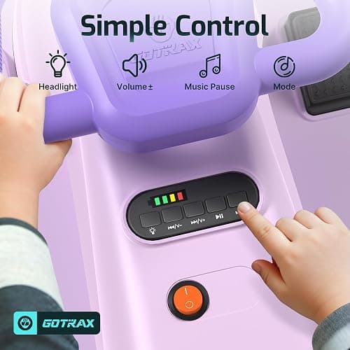 Gotrax WG1 Electric Wiggle Car for Kids, 12V Big Battery up to 120Min Playtime, Music Speaker &Rear Flash Wheels, Battery Display & Easy Assembly w/Pedal Throttle, Crazy Cart Gift for Ages 3+, 132Lbs thumbnail 5