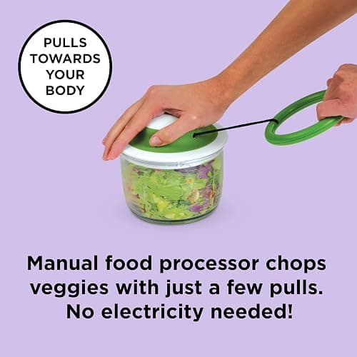 Chef'n VeggiChop Hand-Powered Food Chopper (Arugula), 5.5" x 5.5" x 5" thumbnail 5