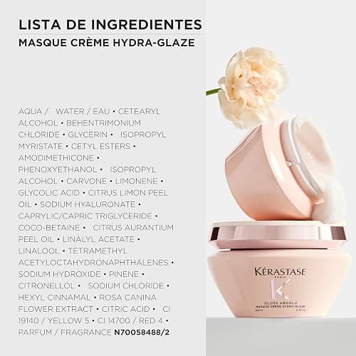 Kérastase Gloss Absolu Masque Crème Hydra-Glaze, Haarmaske für Glanz & Geschmeidigkeit, Anti-Frizz Haarkur für dickes, trockenes & geschädigtes Haar, Vegane Haarpflege mit Hyaluron, 200 ml thumbnail 15