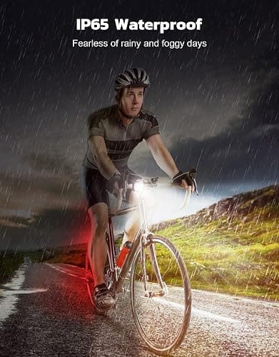 Zewdov Bike Lights for Night Riding, USB Rechargeable Bike Lights Front and Back, Waterproof IP65 Bicycle Light, 4+6 Modes Bike Headlight and Tail Light Set,1.5 Hrs Fast Charging, Easy to Install thumbnail 7