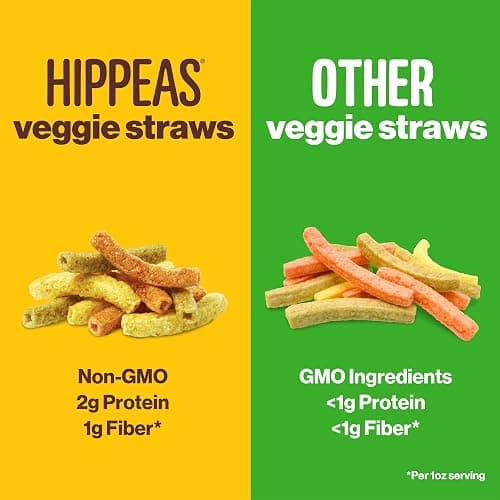 Hippeas Veggie Straws, Variety Pack: Sour Cream & Onion, Rockin’ Ranch, 0.75 Ounce (Pack of 18), 2g Protein, 1g Fiber, Vegan, Gluten-Free, Crunchy, Plant Protein Snacks thumbnail 5