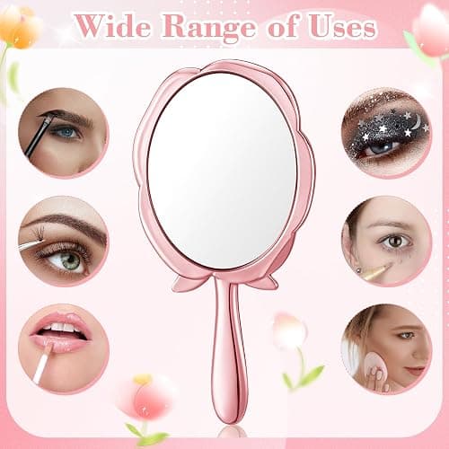 Suzile 36 Set Vintage Handheld Mirror Mini Rose Compact Mirror Quinceanera Party Favors Gift for Guests Princess Party Supplies with Thank You Tags for Wedding Bachelorette Souvenir Gift(Rose Gold) thumbnail 4