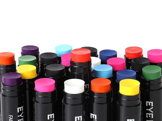 CCbeauty 12 Pack Eye Black Stick for Baseball Football Softball Lacrosse, Anti-Glare Eyeblack, Waterproof, Last All Game, Smooth Application, High Pigmented Color, 10 Multicolors thumbnail 9