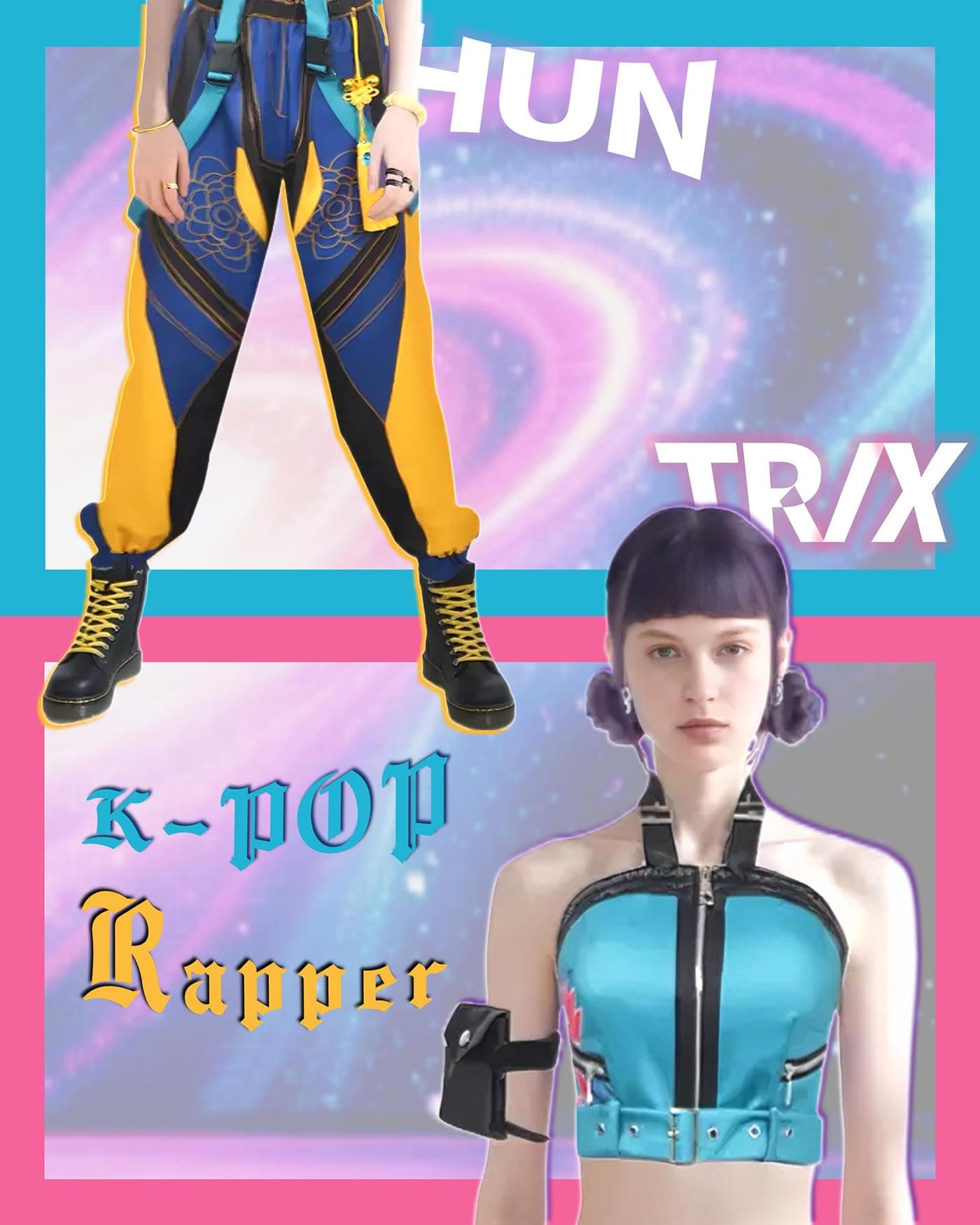 Koongso Women’s Anime K-Pop Demon-Hunting Costume, Hunters Idol Zoey Cosplay Full Outfits Halloween Carnival Fancy Dress Up - X-Small thumbnail 4