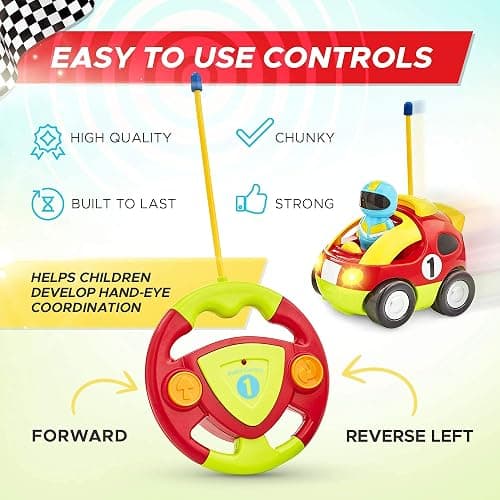 Tippi My First Remote Control Cars for 1, 2, 3 Year Olds - Car Toy for Toddler Boys or Girls - For Kids Age 1-3, Suitable for Children Age 18 Months+ thumbnail 4