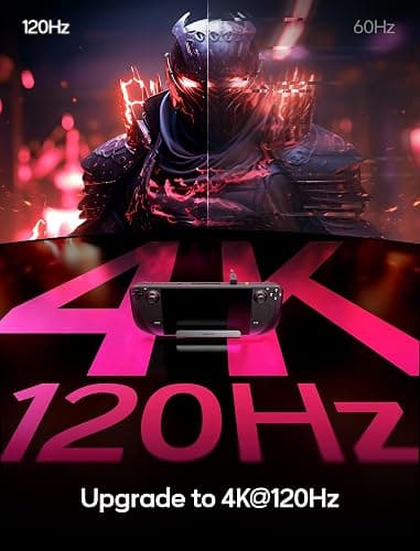 JSAUX Upgraded Docking Station 4K@120Hz for Steam Deck OLED/ROG Ally X/Legion Go/MSI Claw, 5-in-1 Steam Deck Dock with HDMI 2.1, 100Mbps Ethernet, USB 2.0 and 100W Charge for Steam Deck LCD-HB0602 thumbnail 3