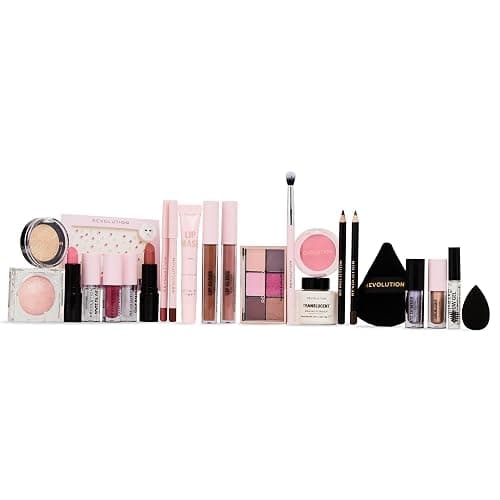 Revolution Beauty 24-Piece Holiday Beauty Advent Calendar, Makeup Gift Set with Lip Gloss, Nourishing Lip Masks, Brushes & Brow Gel, Vegan & Cruelty-Free thumbnail 3