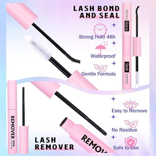 Natural Lash Clusters Kit DIY Lash Extension Kit Wispy Eyelash Extension Kit C-curly Individual Lashes Kit 9-12MM Short Eyelash Clusters with Lash Remover by Newcally thumbnail 4