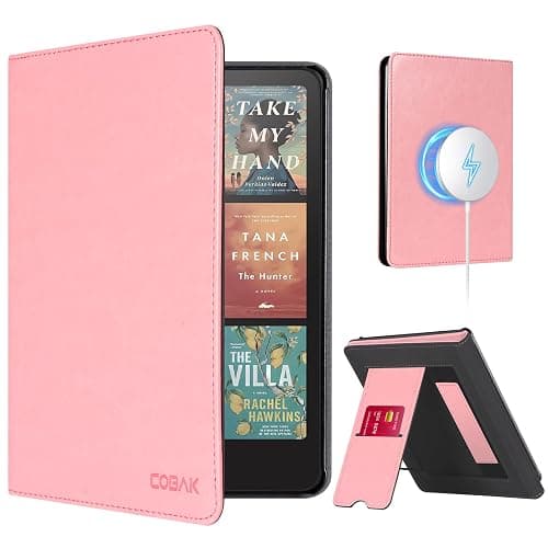 CoBak Stand Case for 7" Kindle Paperwhite 12th Gen 2024 and Kindle Colorsoft with Hand Strap - Compatible with iPhone MagSafe, for Samsung/Belkin/Anker Wireless Charging Pads, Durable, Auto Sleep Wake - Image 1