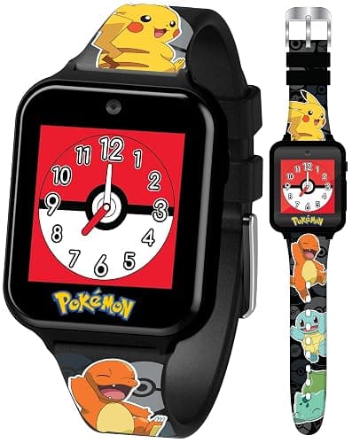 Pokémon Interactive Kids Smartwatch – Touchscreen Watch with Games, Camera, Voice Recorder, Step Tracker, Alarm & Timer – 10 Pokémon Watch Faces, USB Rechargeable – Fits Wrists 5.5" to 8" - Image 1