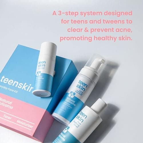 Teen Skin Care Kit 3-Step | Acne Face Wash Skin Care Regimen | Teen Skin Face Wash, Toner, & Moisturizer | Perfect for Teens Preteens & Kids Looking to Prevent Acne | 3 Pc Kit by Natural Outcome thumbnail 6