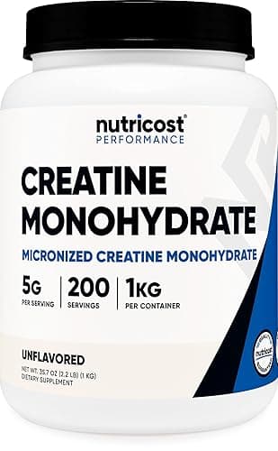 Nutricost Creatine Monohydrate Micronized Powder (1 KG) - Pure Creatine Monohydrate - Image 1