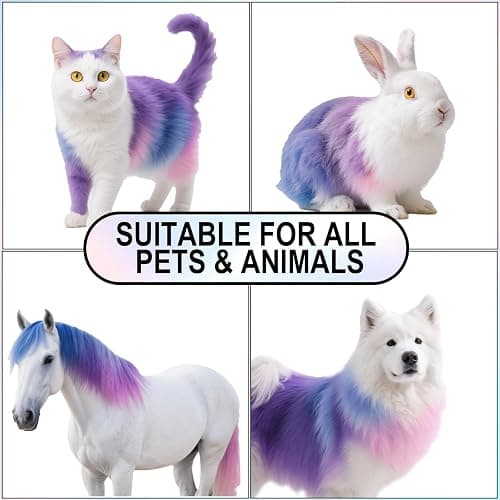 UNIPUP Semi-Permanent Dog Hair Dye Safe and Gentle Pet Hair Dye for Dogs, Cats and All Pets U-PHD02（Cotton Candy thumbnail 5