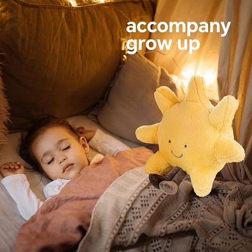 Cute Sun Plush Toy, Smiling Fun Filled Sun Pillow, 12" Yellow Sunshine Stuffed Animal, Sunshine Animal Pillow Soft Plush Toy for Children's Birthday Gift thumbnail 5