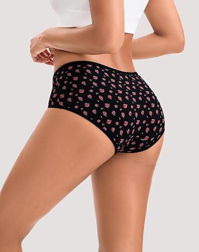 INNERSY Womens Underwear Cotton Hipster Panties Regular & Plus Size 6-Pack thumbnail 4