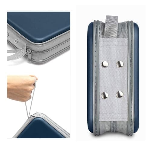 Siveit CD Case, 40 Capacity CD/DVD Case Holders Wallet Hard Plastic DVD Disc Cases Storage Binder for Car Home Office Travel (Dark Blue) - Dark Blue thumbnail 3