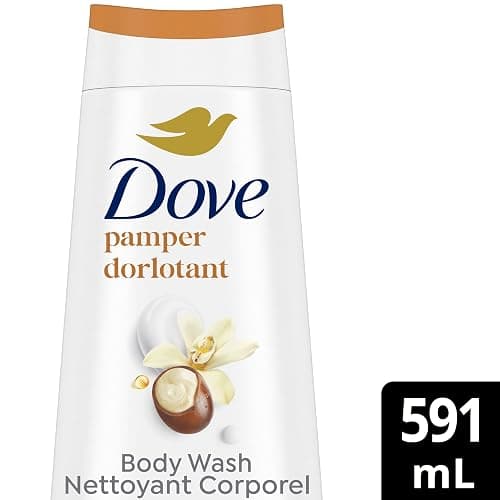 Dove Body Wash Pamper Shea Butter & Vanilla 24hr Moisturizing Skin Cleanser for Lotion-Soft Skin, 591mL thumbnail 2