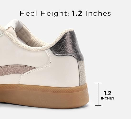 LUCKY STEP Women's Classic Fashion Sneakers | Casual Skate Shoes | Lace Up Walking Shoes thumbnail 4