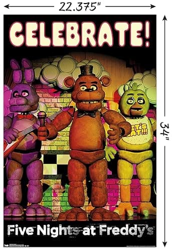 Trends International Five Nights At Freddys Celebrate Wall Poster 22.375" x 34" thumbnail 3