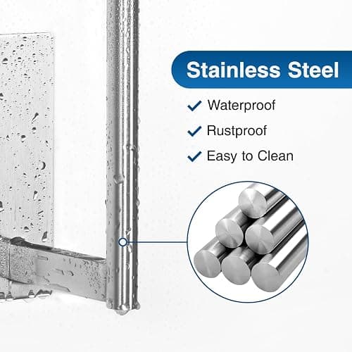 Paper Towel Holder Under Cabinet - Self-Adhesive or Drilling, Kitchen Roll Holder Wall Mounted, Towel Rack for Organization and Storage, Stainless Steel Kitchen Paper Roll Holder thumbnail 3