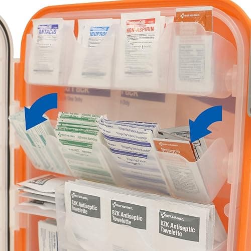 24/7 First Aid OSHA Compliant First aid Kit, All-Purpose 100-Person Emergency First Aid Kit for Business, Home, and Car in Plastic Case with Easy-Slide Latches, 336 Pieces thumbnail 5