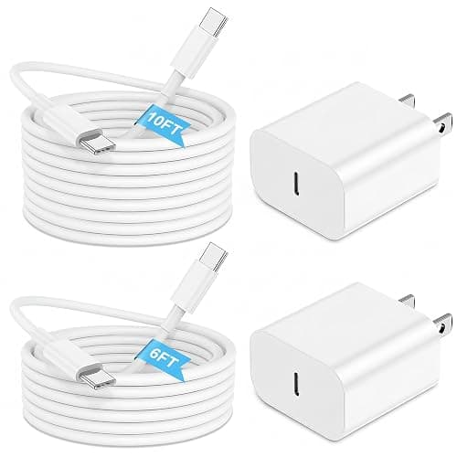 6FT+10FT iPhone 17 16 15 Charger Fast Charging Cable Type C Chargers USB C Charger Block for iPhone 17/17 Plus/17 Pro Max/Air/16/16e/16 Plus/16 Pro Max/15 Pro Max/iPad Pro Mini AirPods USBC Chargers thumbnail 8