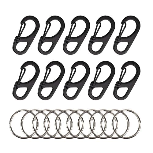 SWATOM Small Mini Carabiner Clip Tiny Spring Snap Hook Keychains Micro Carabiners for Paracord EDC Alloy Key Rings Outdoor Hiking Fishing Camping Backpack Accessories - Image 1