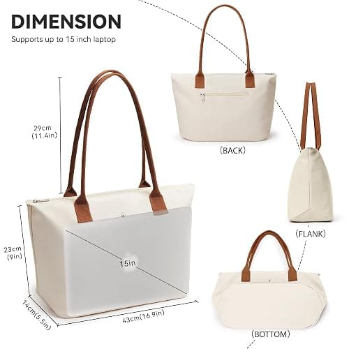 KALIDI Tote Bag for Women Nylon Top-Handle Purse,Shoulder Hobo handBag with Zipper Leisure Foldable Weekend thumbnail 5