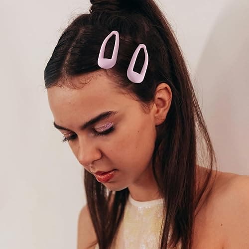 Cptots Small Hair Barrettes For Women No Slip Metal Snap Clips For Thin And Fine Hair,Matte Light Pink,20 PCS,1.97 x 0.5 Inch. thumbnail 4