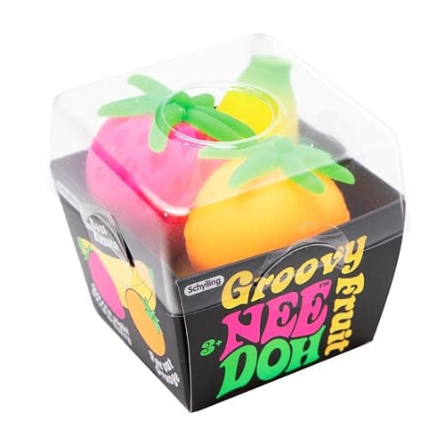 Schylling NeeDoh Groovy Fruit - Sensory Fidget Toy - Multiple Shapes - Ages 3 to Adult (Pack of 1) thumbnail 2