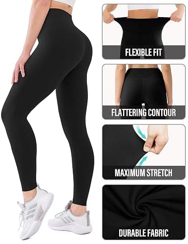 USAUPUP High Waisted Leggings for Women Buttery Soft Full Length Capri Workout Yoga Pants thumbnail 4